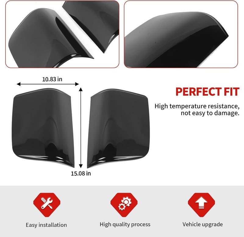 Jimen Fit for Chevrolet Silverado/GMC Sierra 2007-2013, 2PCS Smoked Taillight Cover Tint Rear Tail Light Bezel Trim - Image 3